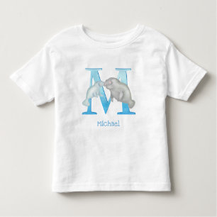 Animal ABC M é para camiseta de peixe-boi