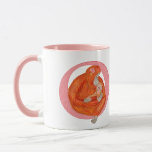 Animal ABC O é para caneca de orangotano