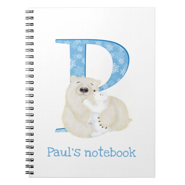 Animal ABC P é para o caderno de urso polar (Frente)