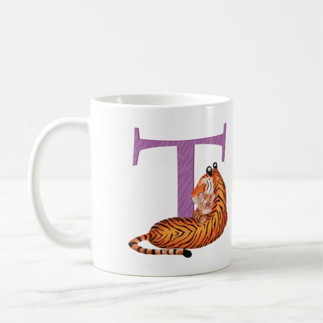 Animal ABC T é para caneca de tigre (Esquerda)