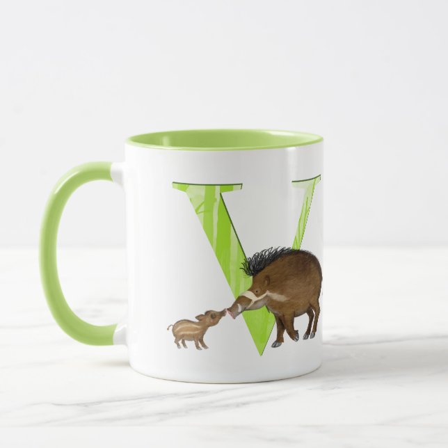 Animal ABC V é para caneca de porco selvagem Visay (Esquerda)