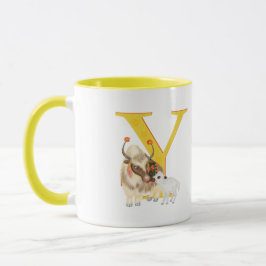 Animal ABC Y é para caneca de iaque