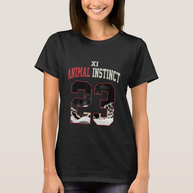 Animal Instinct 11s Sneaker Match Camisetas Número (Frente)