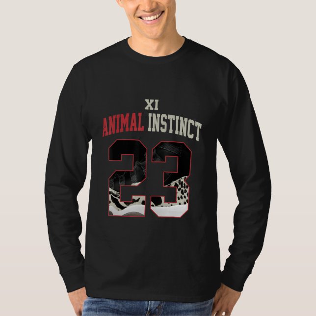 Animal Instinct 11s Sneaker Match Camisetas Número (Frente)