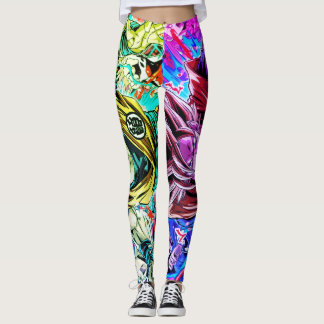 Anime Cartoon Arte Hero em Legging Justa Personali