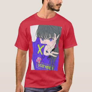 Anime Girl Aestic Waifu Japonês Otaku T-Shirt
