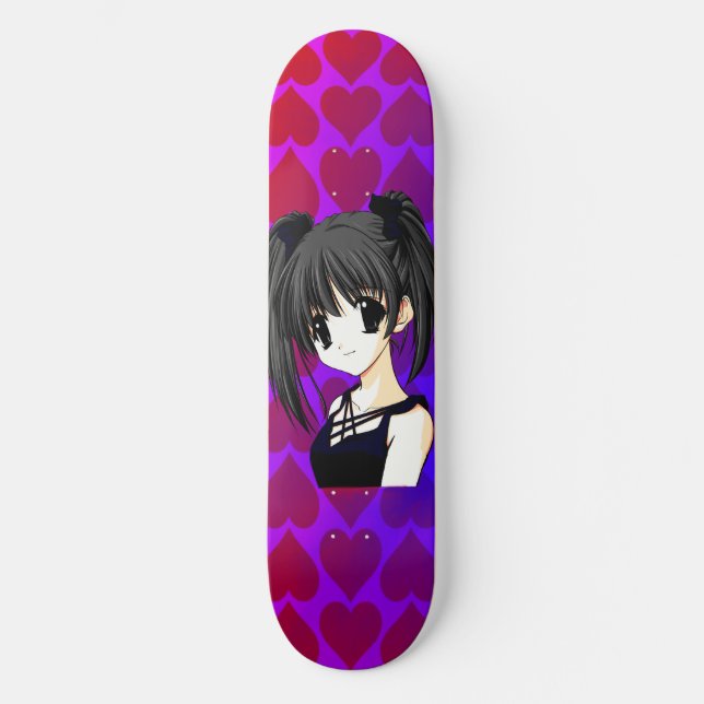 Anime Girl Hearts skate (Frente)