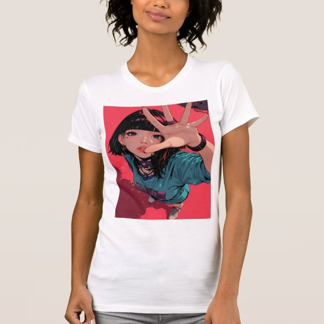 Anime Girl T-shirt High Quality Print (Frente)
