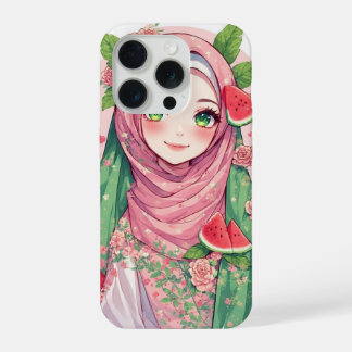 Anime Girl with Watermelon - iPhone Floral 15 Case