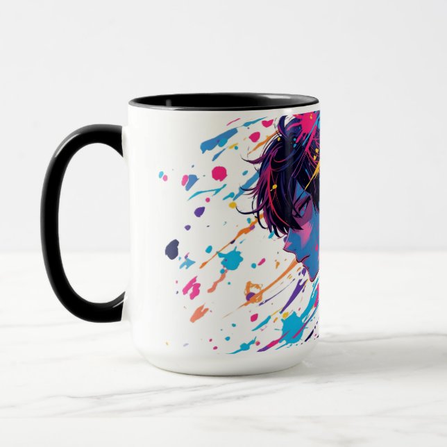 Anime Graffiti Chaos — Color Splash Caneca | Arte  (Esquerda)