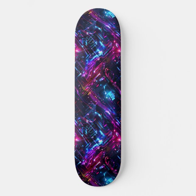 Animê Japonês Legal de Cibercpunk Skateboard (Frente)