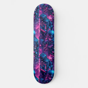 Animê Japonês Legal de Skateboard com Estilo Cyber