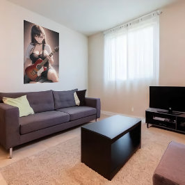 Anime jovem guitarrista | AI Art Poster