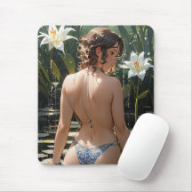 Anime linda garota Mouse Pad