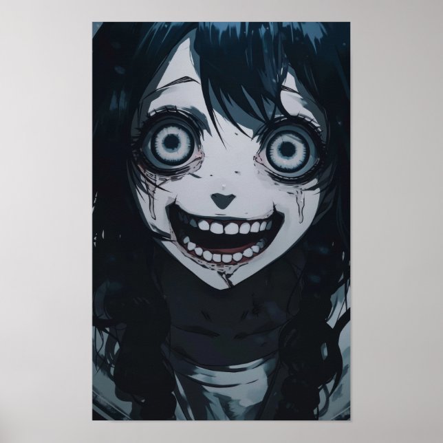 Anime Louco Rapariga Psicopata Poster (Frente)