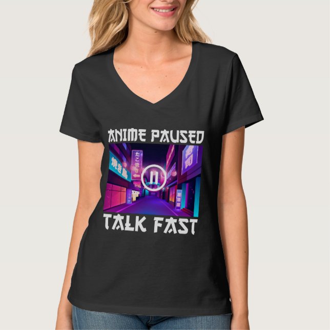 Anime Pausa Fala Rápida T-Shirt (Frente)