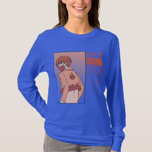 Anime T-Shirt Deixar queimar Camisa Camisa de