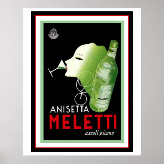 Anisetta Meletti Ad Poster 16 x 20