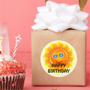 ANIVERSÁRIO: Adesivo de aniversário Sunshine