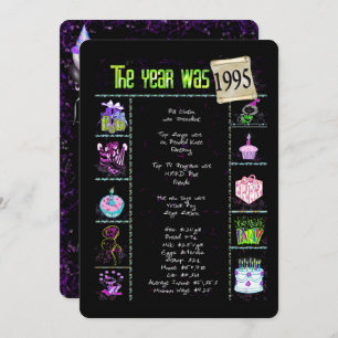 Aniversário Ano 1995 Convite
