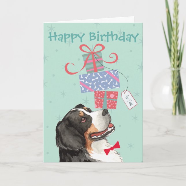Aniversário Apresenta Cartão Berner (Frente)