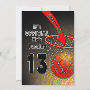 ANIVERSÁRIO - BASQUETE - CONVITE DE 13