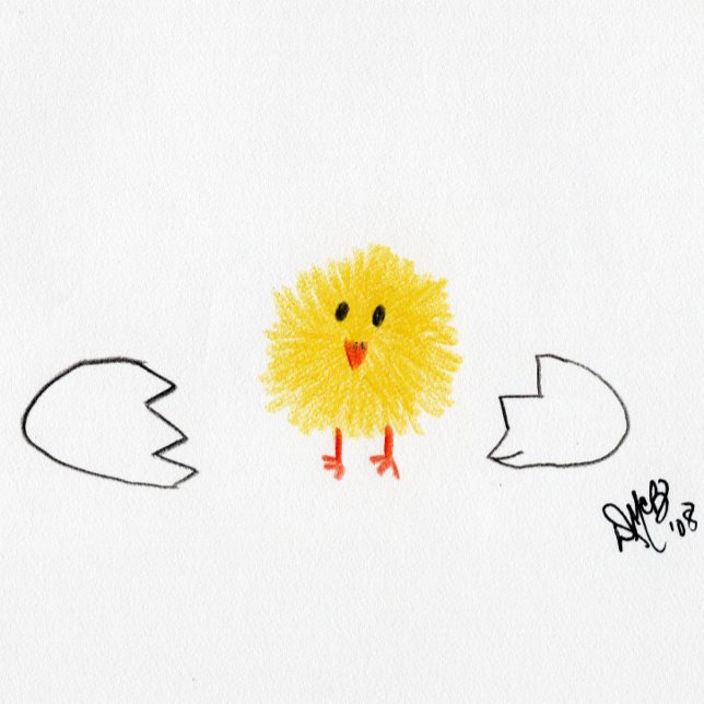 Aniversário - Cartão Feliz Dia do Chapéu (Pintinho (Criador carregado)