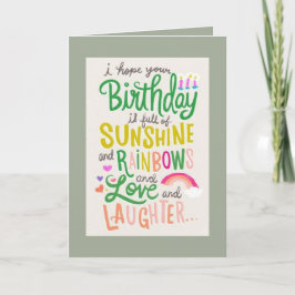 Aniversário, Cartão Saudável, Vertical