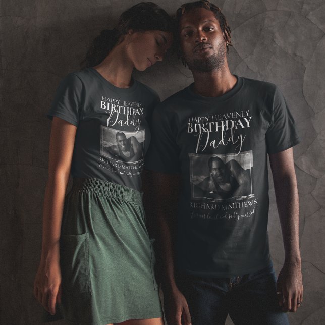 Aniversário Celestial Papai | Camiseta Memorial co (Criador carregado)