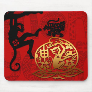 Aniversário chinês Mousepad do zodíaco do ano d