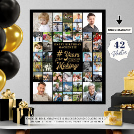 Aniversário Colagem de Fotos ANOS NO FAZER