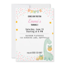 Aniversário Convite de festas De Rapariga Virando 