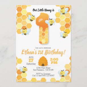 Aniversário da Abelha, Convite à primeiro aniversa