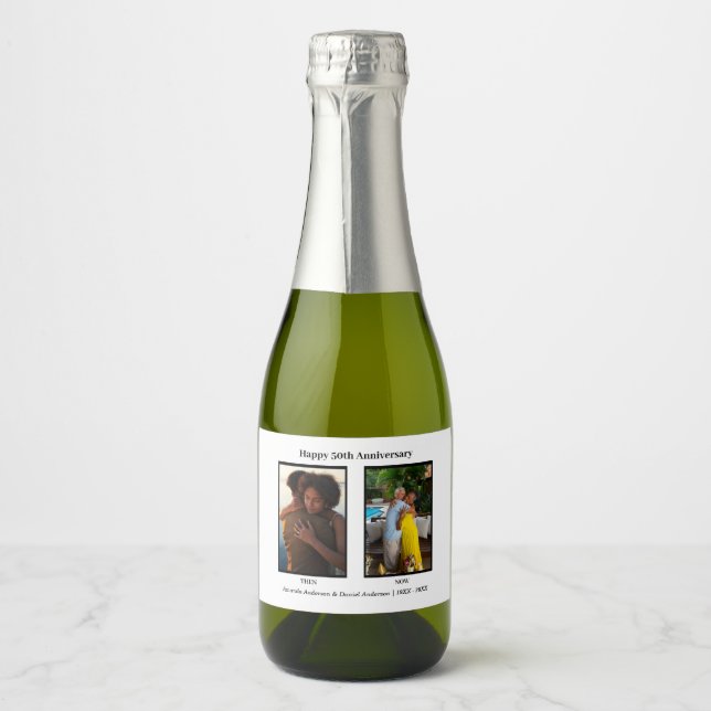 Aniversário da Colagem de Fotos em Preto e Branco  (Frente)