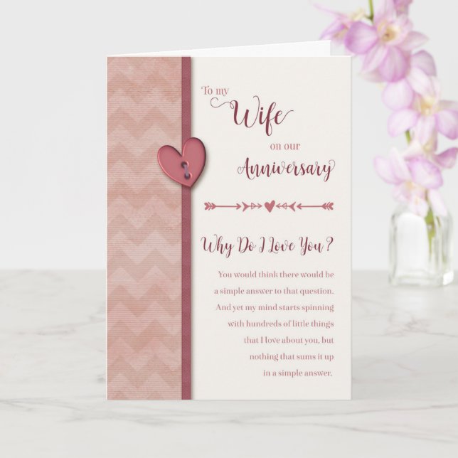 Aniversário da Esposa... Por Que Te Amo? Cartão (Orquídea)