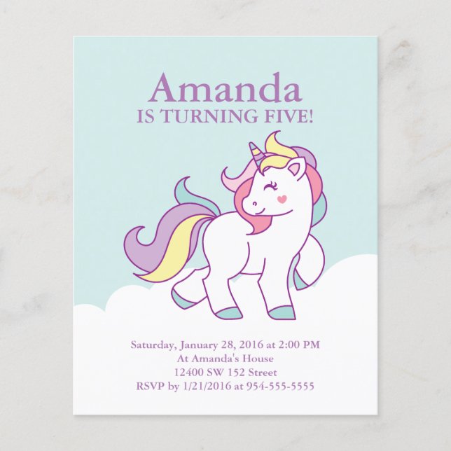 Aniversário da Magia de Orçamento do Unicórnio Pas (Frente)