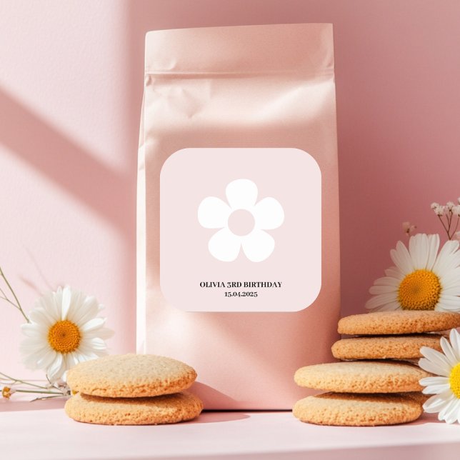 Aniversário da Margarida Rosa | Etiqueta de Favor  (Criador carregado)