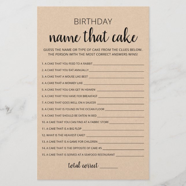 Aniversário, dá o nome do jogo de Festa de anivers (Frente)