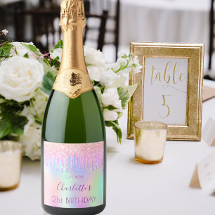 Aniversário da relva holográfica cor-de-rosa