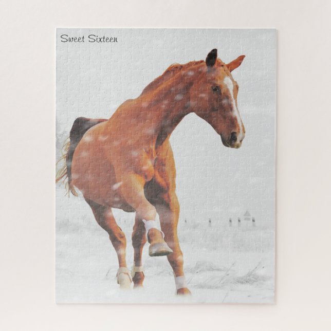 Aniversário de 16 anos. Quebra-cabeça de serra (Vertical)