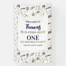 Aniversário de 1 ano com tema de Pesca | O-Peixe-A