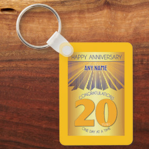 Aniversário de 20 Anos de Abstinência Chaveiro d