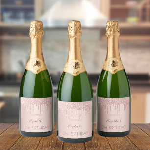 aniversário de 21 anos blush rosa dourado glitter