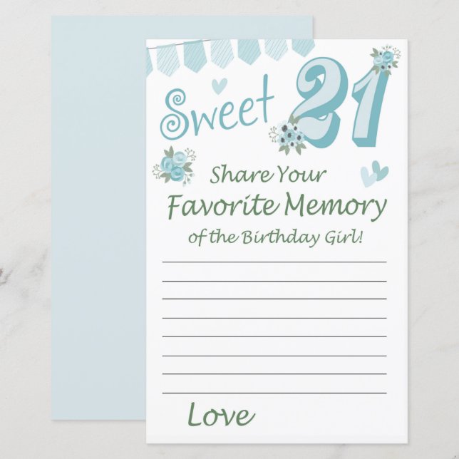 aniversário de 21 anos da memória favorita da garo (Frente/Verso)