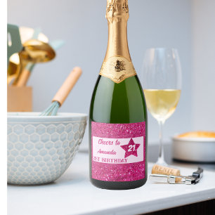 Aniversário de 21 anos de alegria rosa-chic person