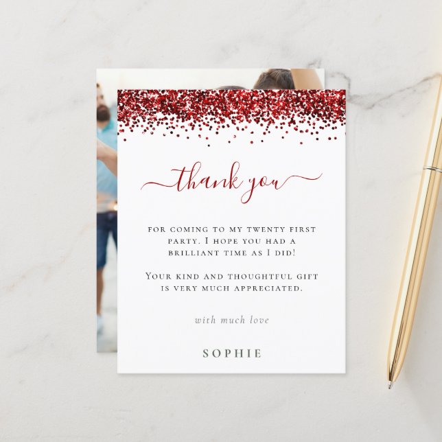 Aniversário de 21 anos de Fotografia do Glitter Ve (Frente/Verso In Situ)