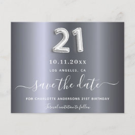 Aniversário de 21 anos de orçamento guardar data