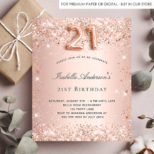 Aniversário de 21 anos de rosa de orçamento poei