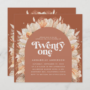 aniversário de 21 anos foto-arca pampas gramíneas