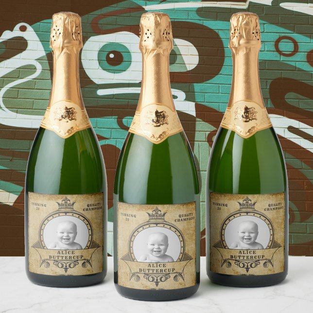 aniversário de 21 anos Vintage Retro Monograma Adi (Criador carregado)